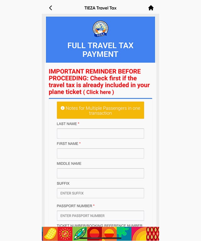 Travel Tax Form